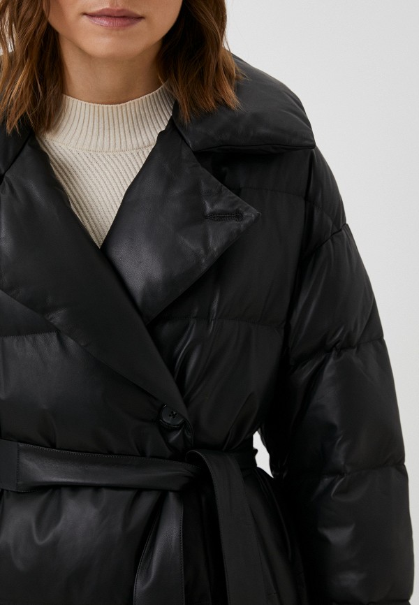 фото Пуховик кожаный снежная королева