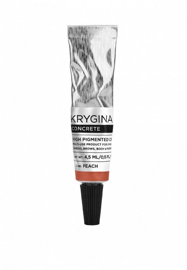 Пигмент для макияжа Krygina Cosmetics CONCRETE, универсальное средство, стойкий матовый финиш, тон peach, 4.5 мл