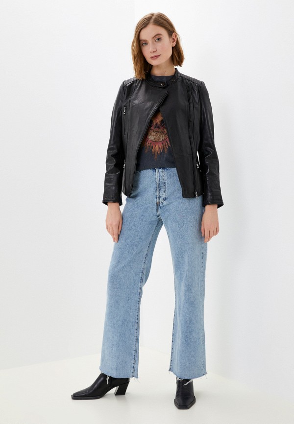 фото Куртка кожаная снежная королева