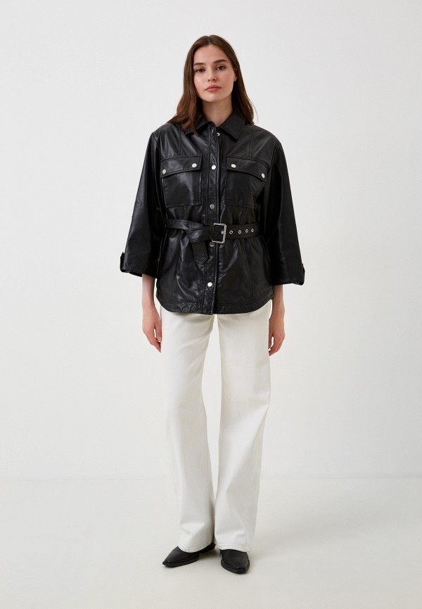 фото Куртка кожаная снежная королева