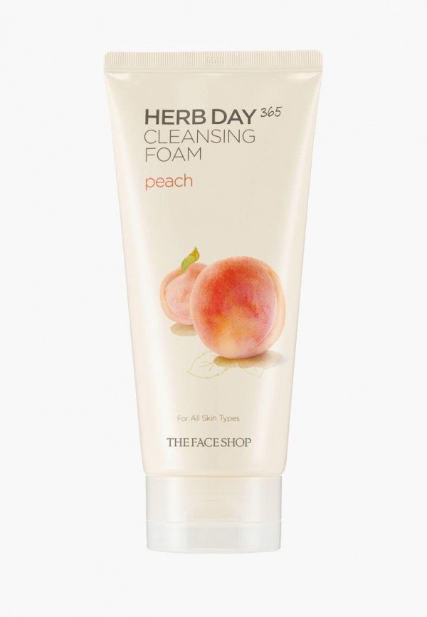 

Пенка для умывания Thefaceshop, HERB DAY 365 CLEANSING FOAM PEACH, Бежевый