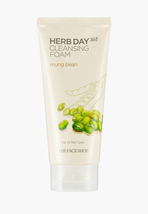 

Пенка для умывания Thefaceshop, HERB DAY 365 CLEANSING FOAM MUNG BEANS, Бежевый