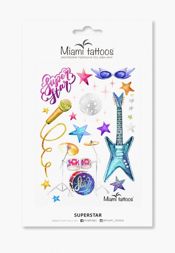 

Временные татуировки Miami Tattoos, Мультиколор, Miami Tattoos MP002XW1AS6Y