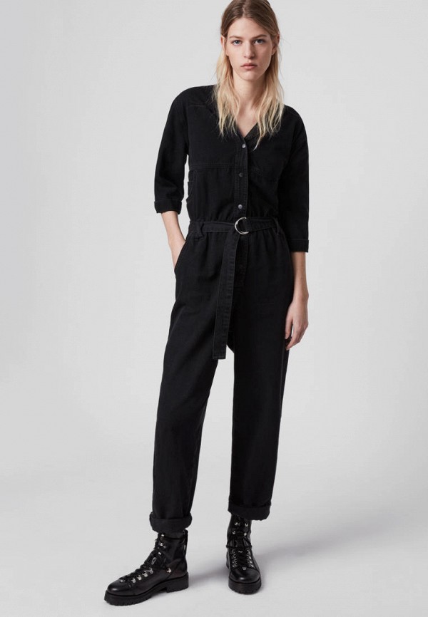 

Комбинезон джинсовый AllSaints, Черный, LORA