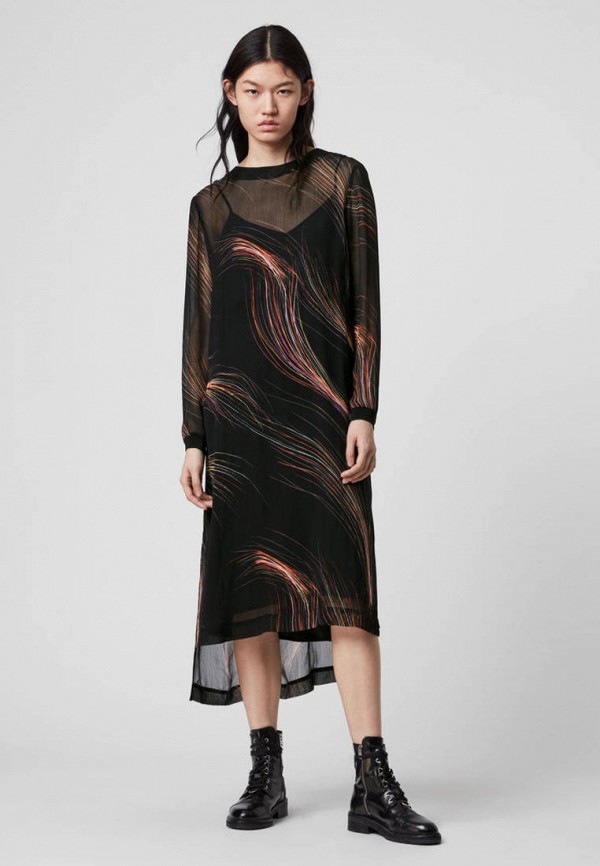 

Платье AllSaints, Черный, ADA STREAMLINE