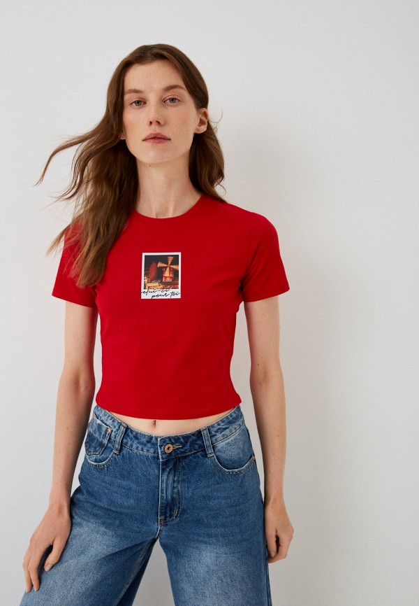 

Футболка Befree, Красный, campaign fall’23. paris