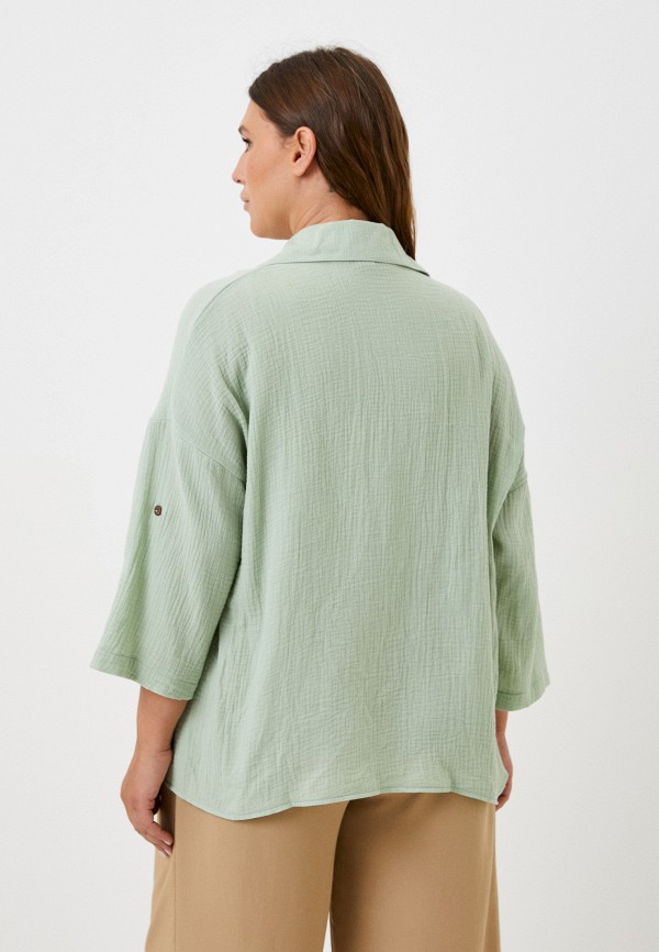 Рубашка Adele Fashion зеленый, размер 56, фото 3