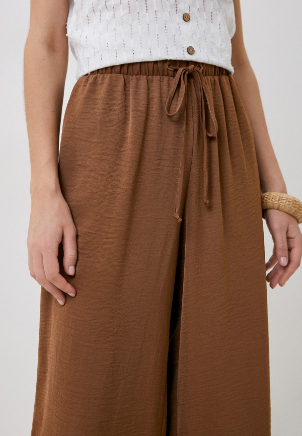 Брюки Kira Plastinina коричневый, размер 42, фото 4