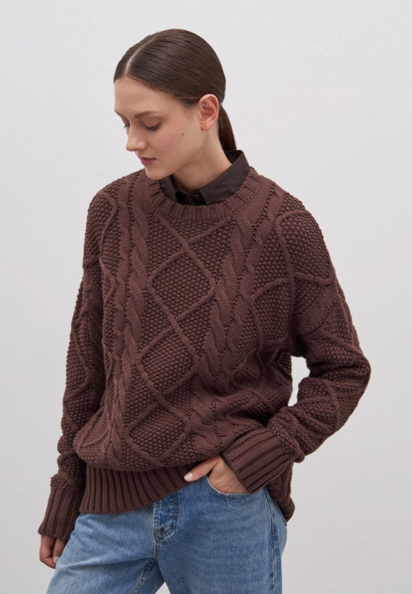 Джемпер Finn Flare коричневый, размер 42, фото 5