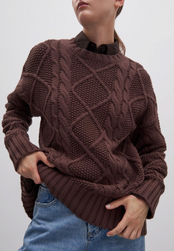 Джемпер Finn Flare коричневый, размер 42, фото 4