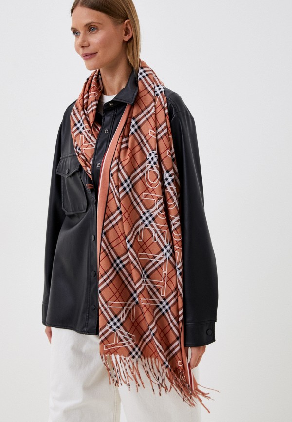 Палантин Fabretti коричневый, размер 00, фото 3