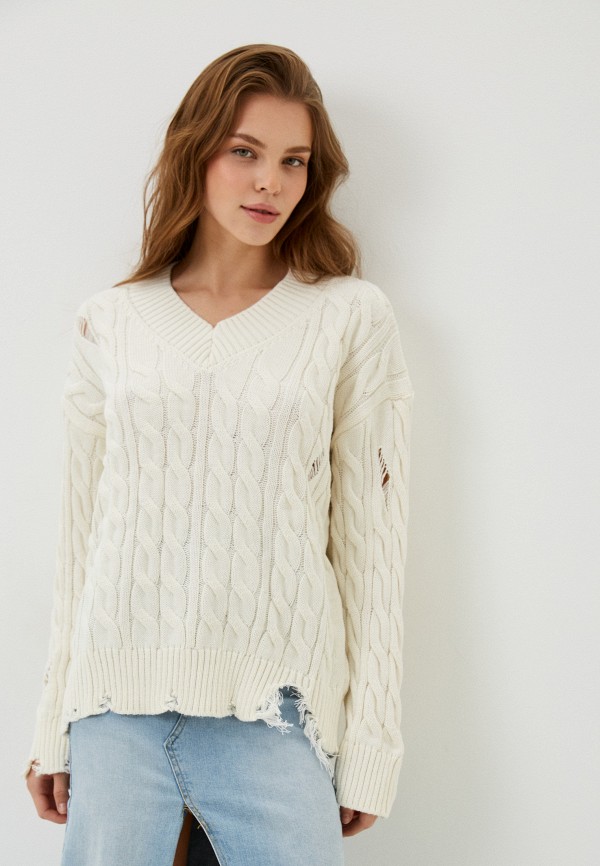 Пуловер Zarina белого цвета