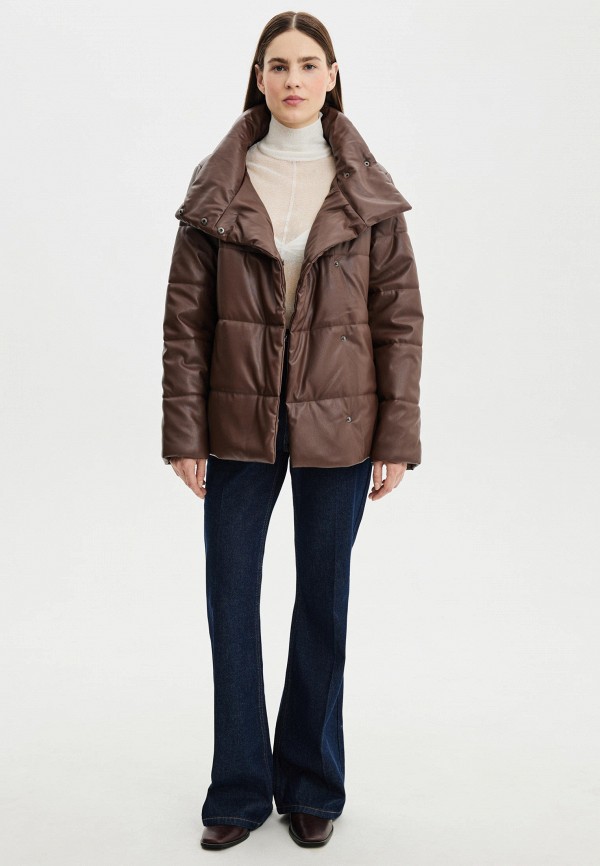 фото Куртка кожаная утепленная zarina