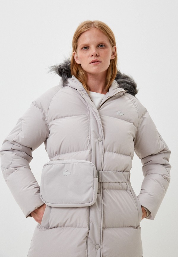 фото Пуховик и сумка lacoste