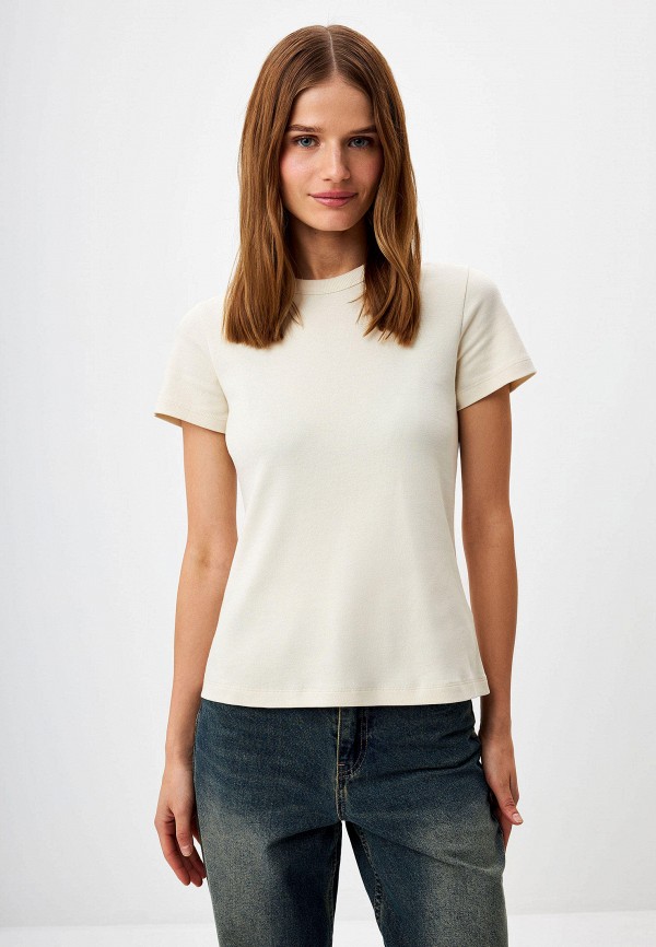 

Футболка Sela, Бежевый, KIRA SLIM FIT
