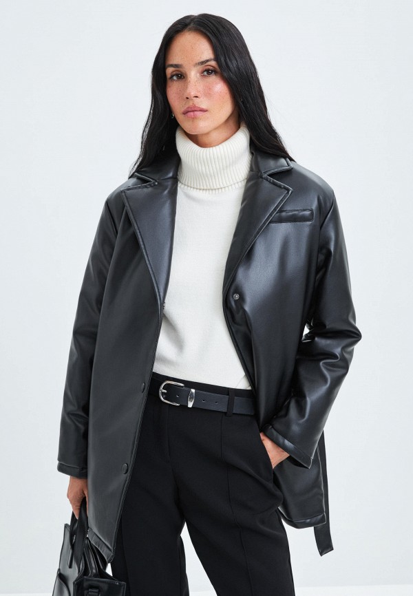 фото Куртка кожаная утепленная zarina