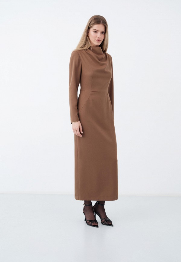 Платье Solo-U коричневый, размер 42, фото 4
