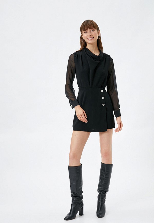 Платье Koton черный, размер 42, фото 2