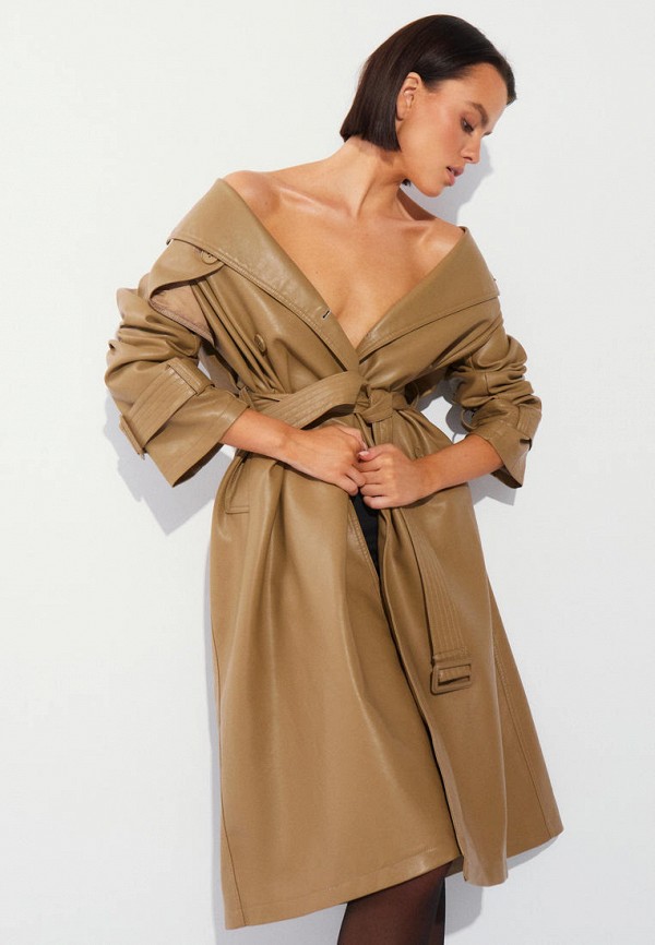 Плащ Vittoria Vicci бежевый, размер 48, фото 4