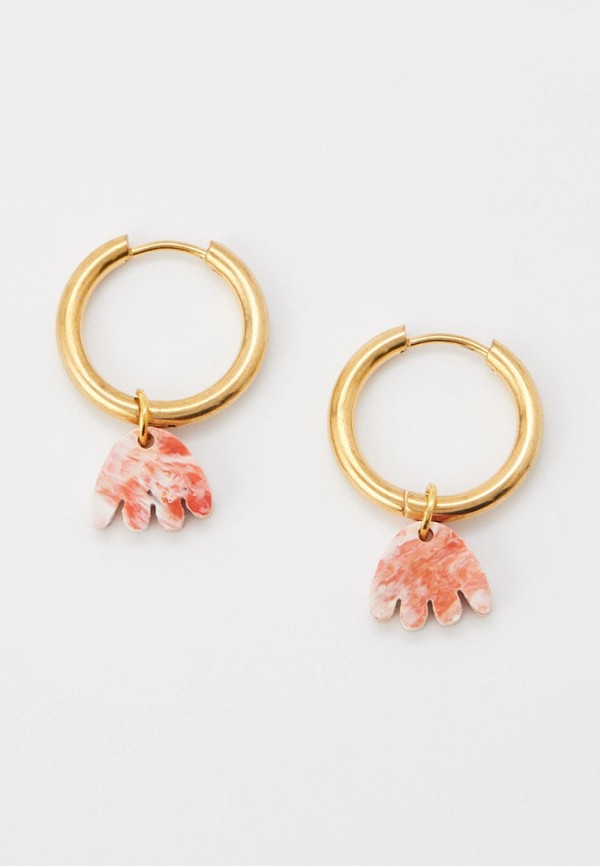 Серьги Recycle.Object Little tulip earrings red