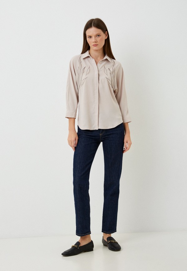 Блуза Selisa бежевый, размер 46, фото 2