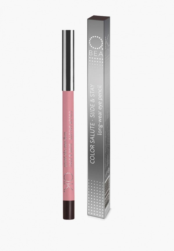 

Карандаш для глаз OK Beauty, Коричневый, OK BEAUTY COLOR SALUTE SLIDE and STAY long-wear eye pencil, тон LOON