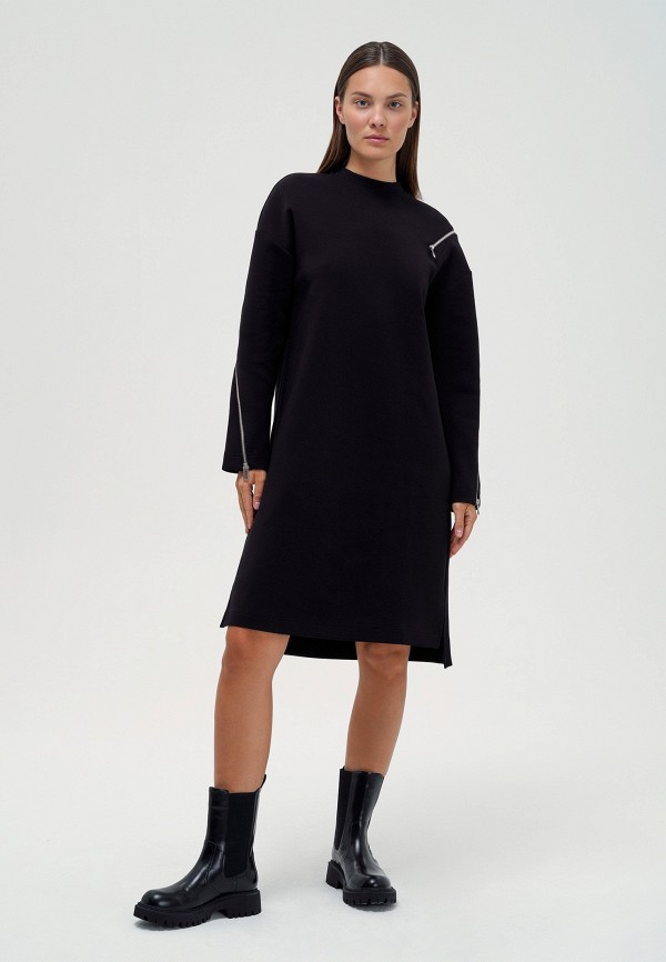 Платье GLVR. Цвет: черный. Сезон: Осень-зима 2023/2024.