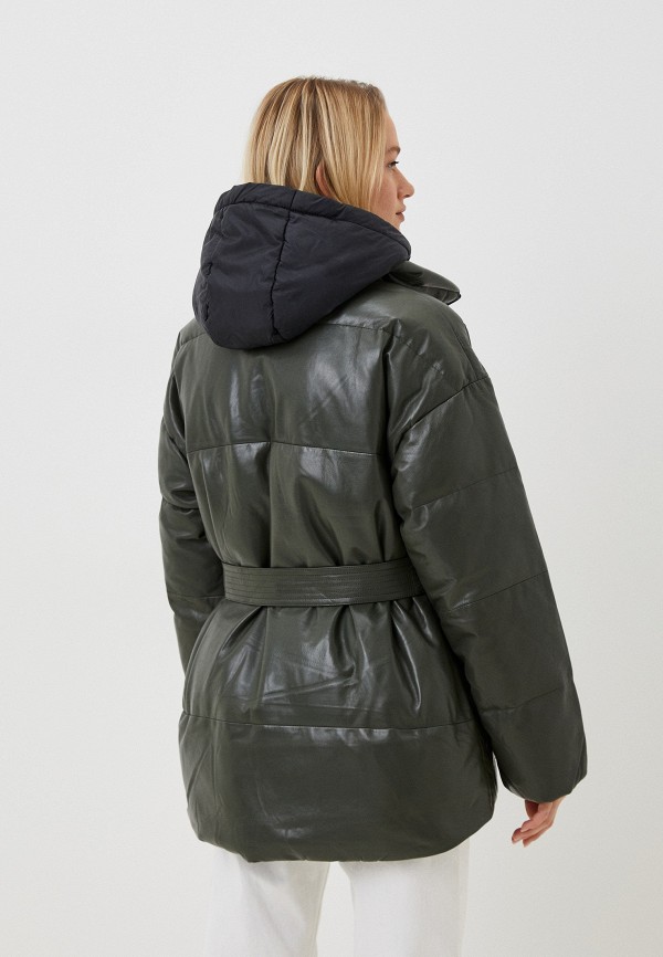 фото Куртка кожаная утепленная снежная королева