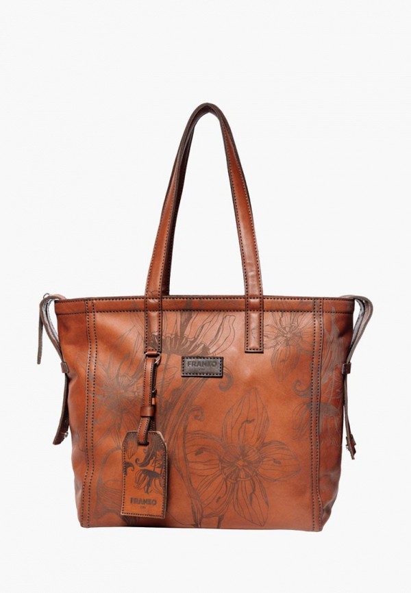 

Сумка Franko, Коричневый, Nata flowers brown tote bag