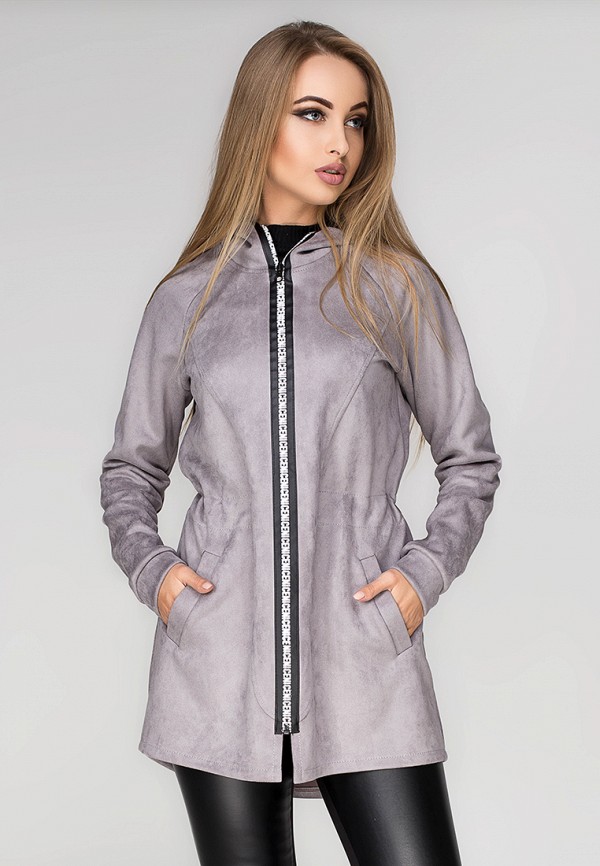 

Куртка кожаная Leo Pride, Серый