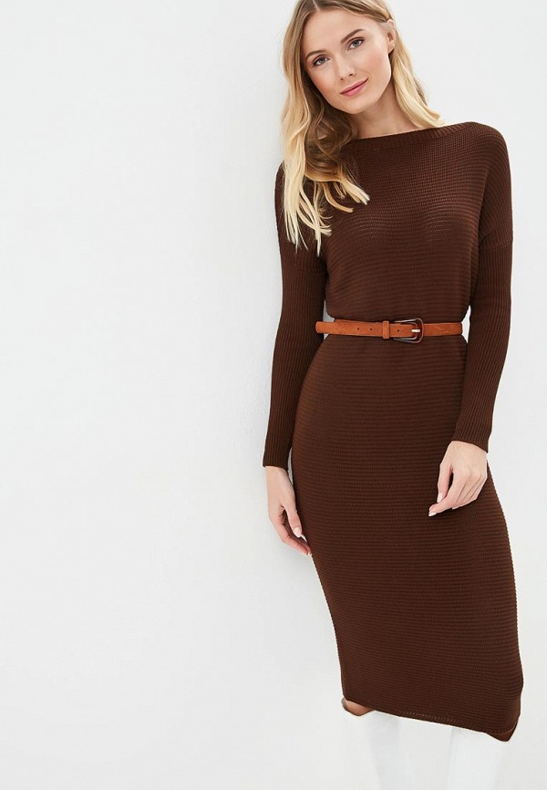 Женская коричневая платья. Платье Marytes. Женщина платье коричневое светло.