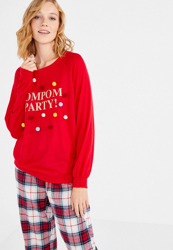 

Лонгслив домашний women'secret, Красный