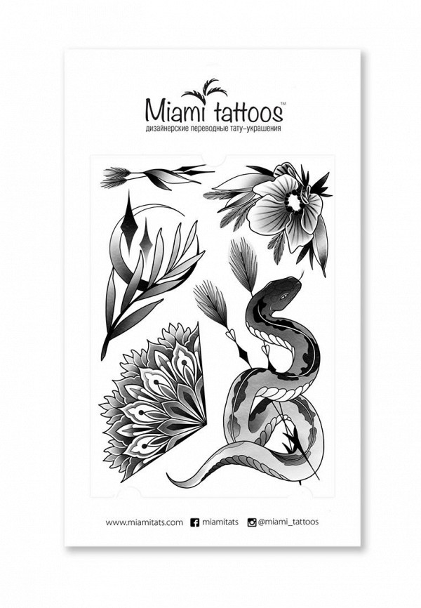 

Временные татуировки Miami Tattoos, Черный