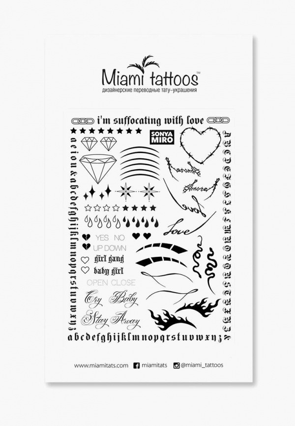 

Временные татуировки Miami Tattoos, Черный