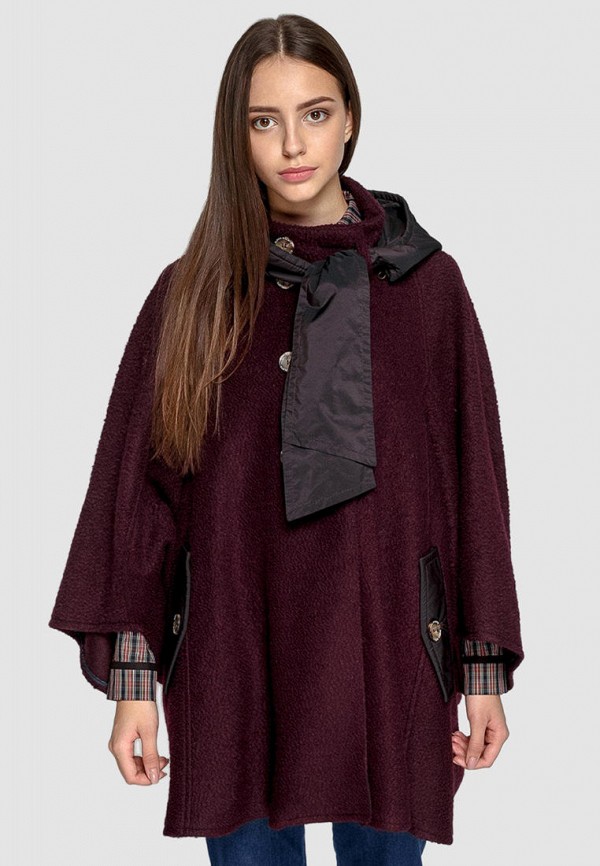 

Пончо Dolcedonna, Бордовый, Dolcedonna MP002XW1IIRA