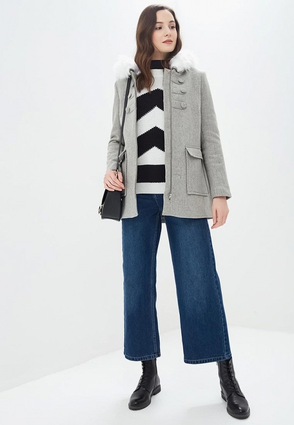 

Пальто Naf Naf; Naf Naf NA018EWBTXU3, Серый