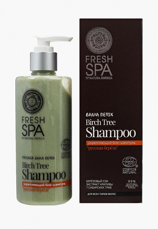 

Шампунь Natura Siberica, Fresh Spa Bania Detox Укрепляющий био для всех типов волос "Русская береза" 300 мл