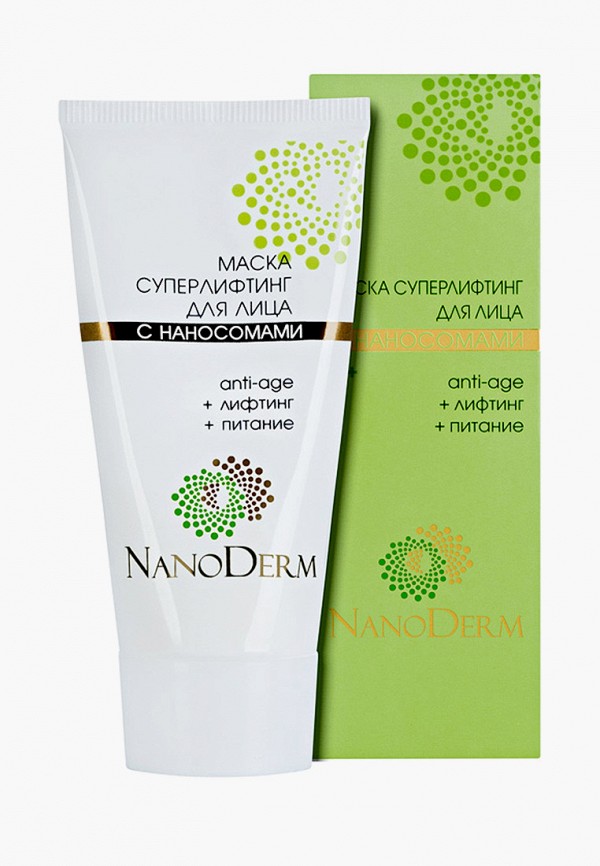 

Маска для лица Nanoderm, Зеленый, СУПЕРЛИФТИНГ С НАНОСОМАМИ 55+, 50 мл