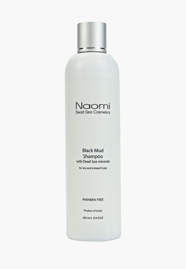 

Шампунь Naomi Dead Sea Cosmetics, с черной минеральной грязью для жирной и раздраженной кожи головы 300мл, Прозрачный