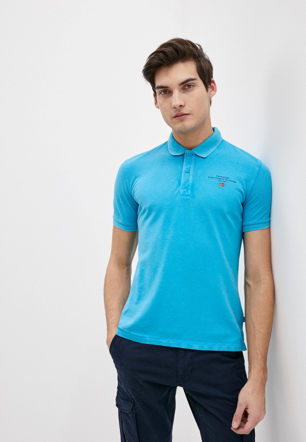 

Поло Napapijri, Голубой, ELBAS