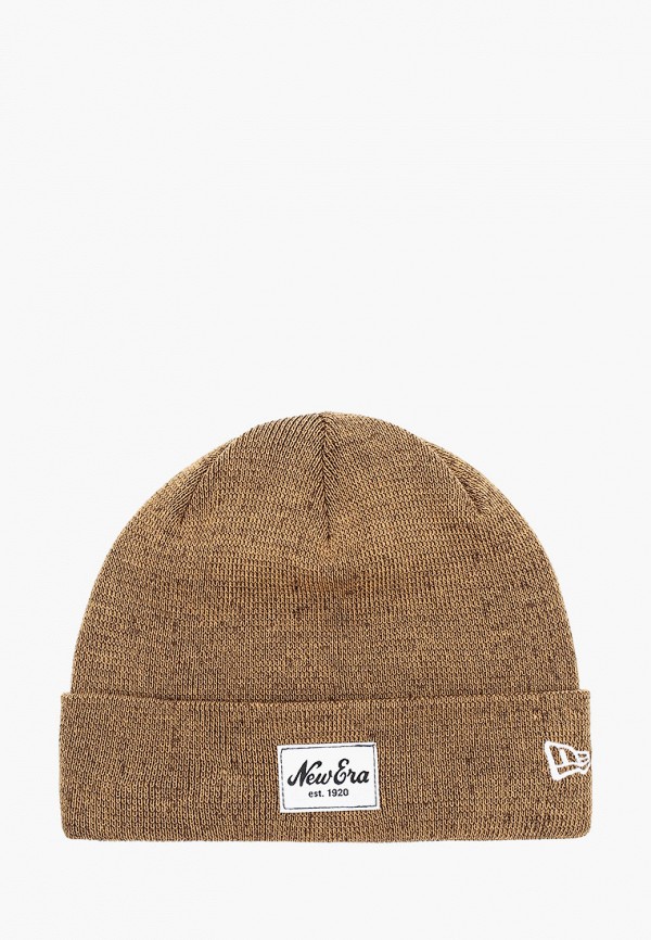 

Шапка New Era, Бежевый, NE PATCH KNIT