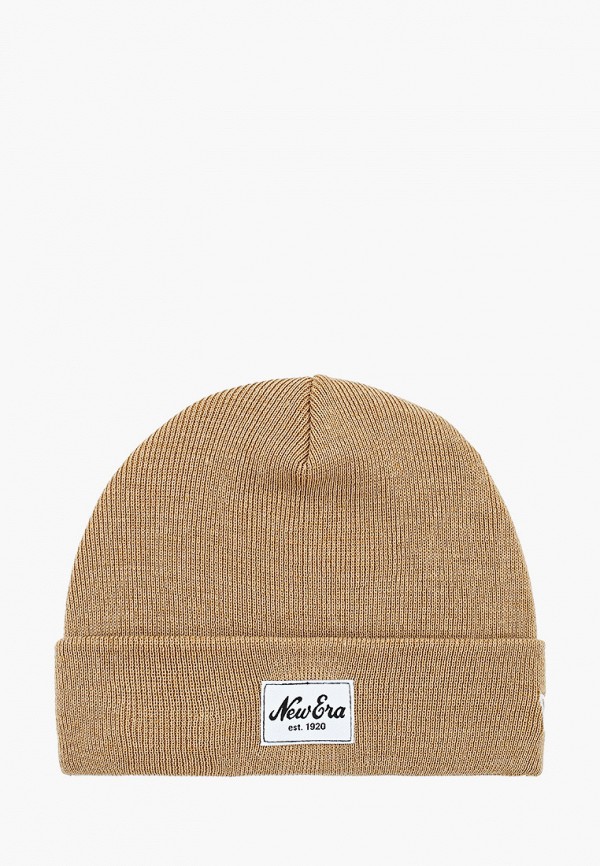 

Шапка New Era, Бежевый, NE PATCH KNIT