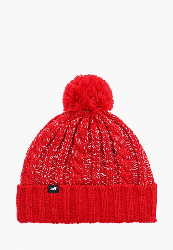 

Шапка New Balance, WINTER POM BEANIE, Красный