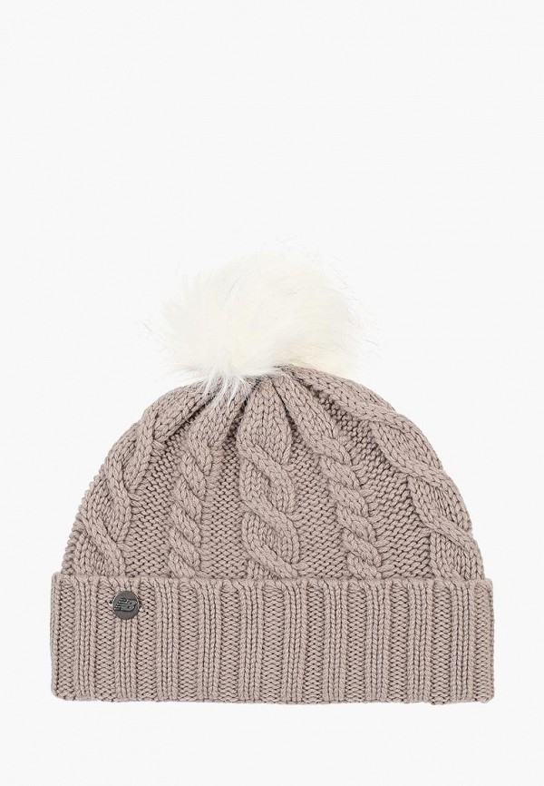 

Шапка New Balance, Women's Lux Knit Pom Beanie, Бежевый