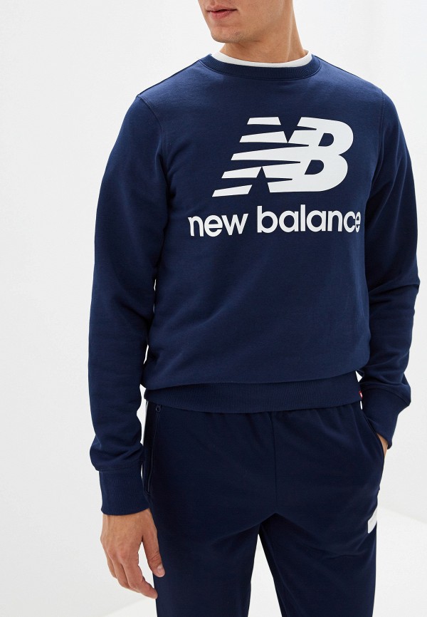

Свитшот New Balance, Синий, ESSENTIALS STACKED LOGO CREW