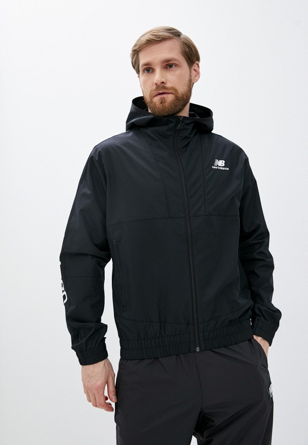 

Ветровка New Balance, Черный, NB ATHLETICS FULL ZIP WINDBREAKER