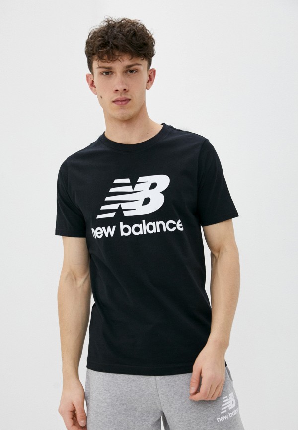 

Футболка New Balance, Черный, ESSENTIALS STACKED LOGO T