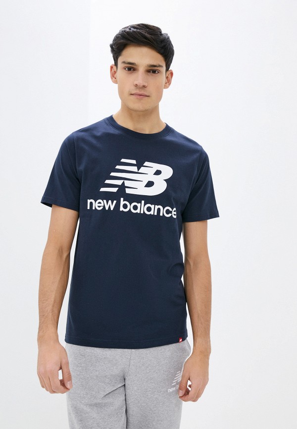 

Футболка New Balance, Синий, ESSENTIALS STACKED LOGO T