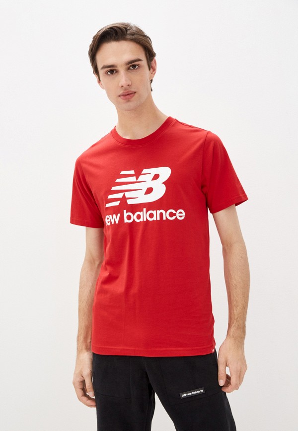 

Футболка New Balance, Красный, ESSENTIALS STACKED LOGO T