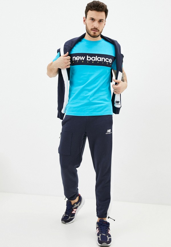 

Футболка New Balance, Голубой, NB Athletics Linear NB Tee